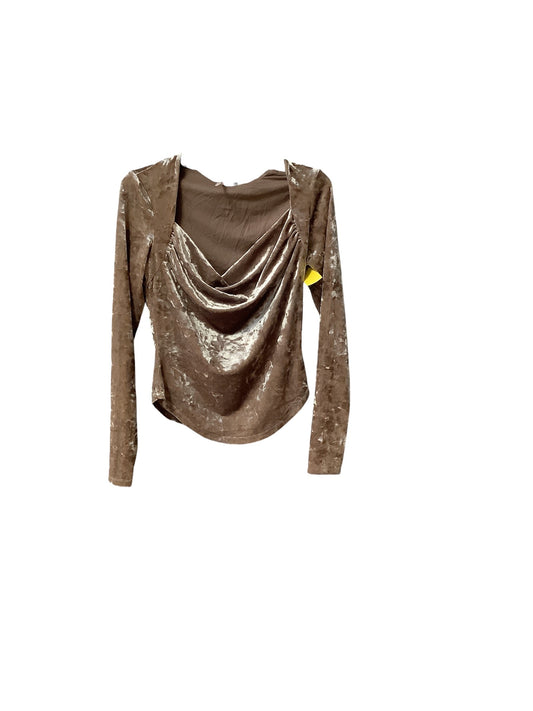 Top Long Sleeve By Free People In Gold, Size: Xs