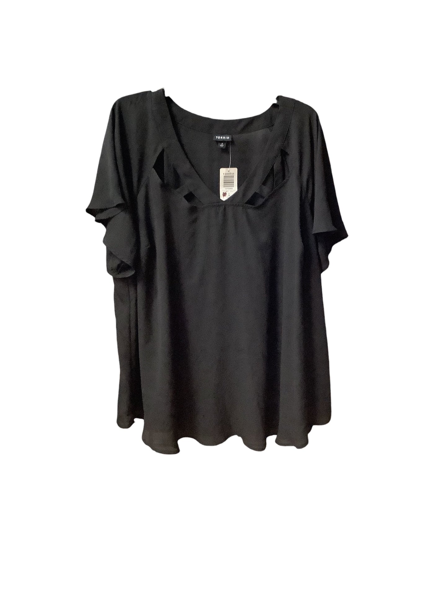 Top Short Sleeve By Torrid In Black, Size: 3x