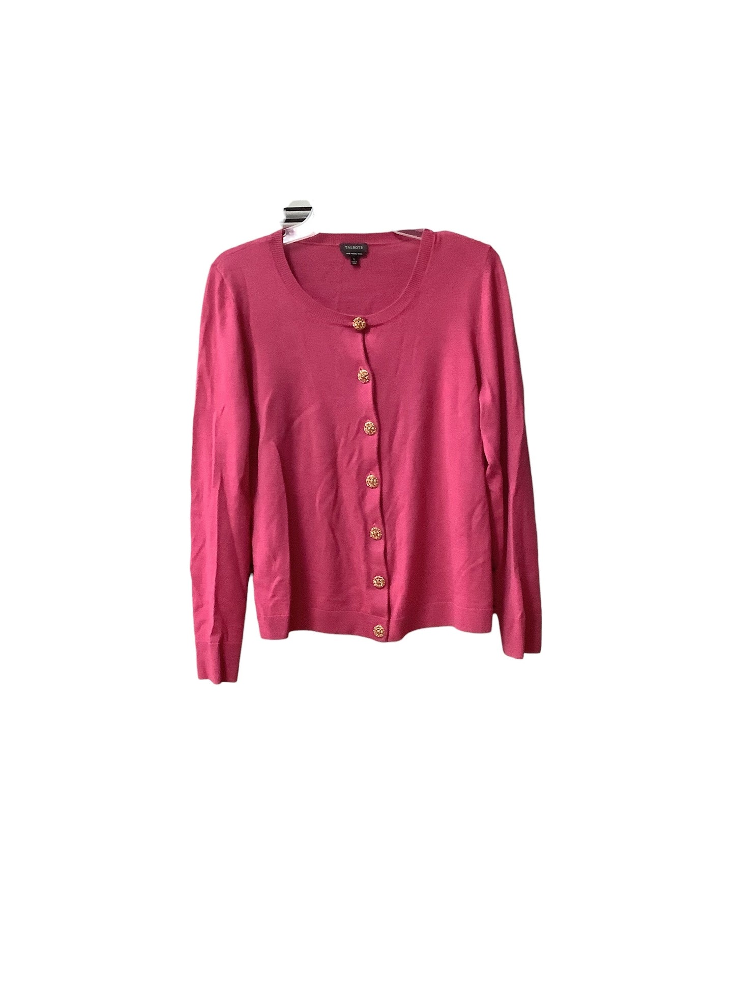 Cardigan By Talbots In Pink, Size: L