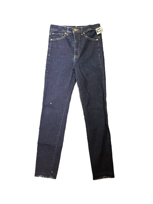 Jeans Flared By Express In Blue Denim, Size: 4