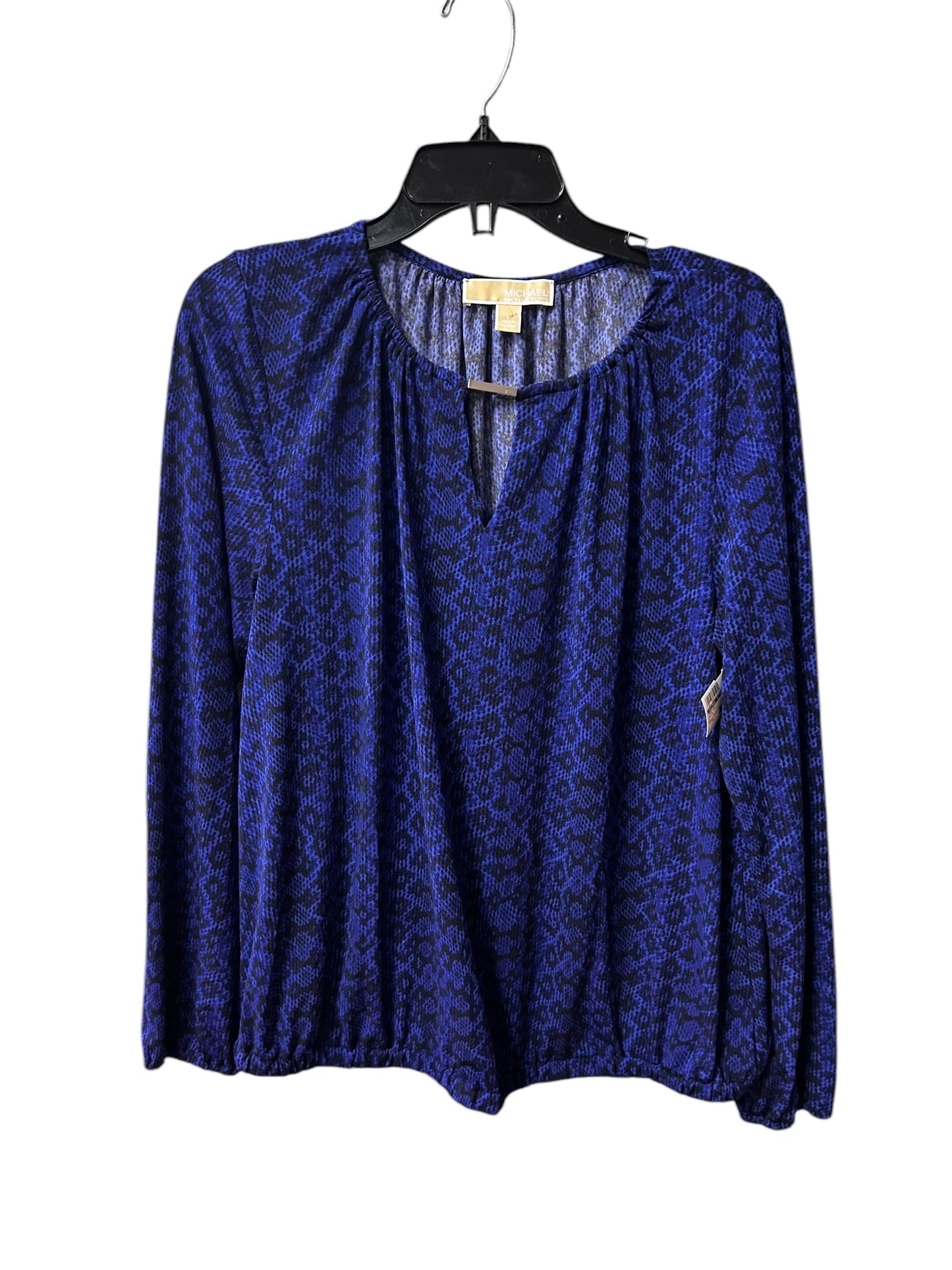 Top Long Sleeve By Michael By Michael Kors In Blue, Size: L