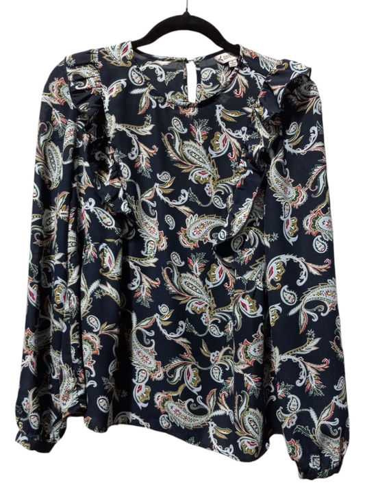 Blouse Long Sleeve By Nanette Lepore In Flowered, Size: S