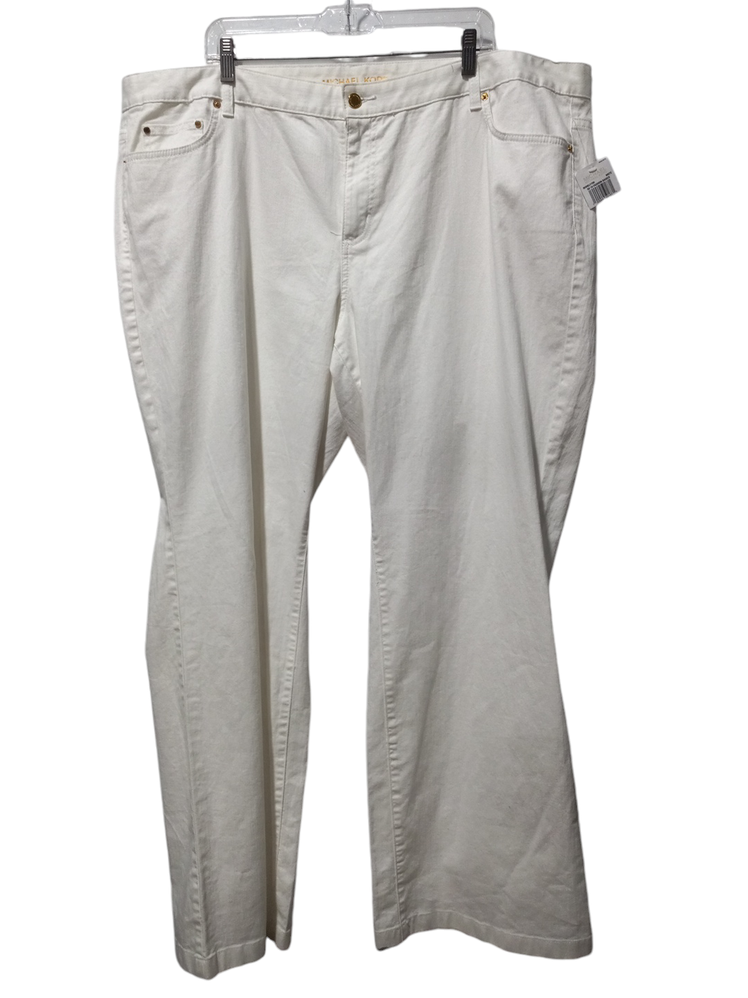 Jeans Flared By Michael By Michael Kors In White, Size: 24w