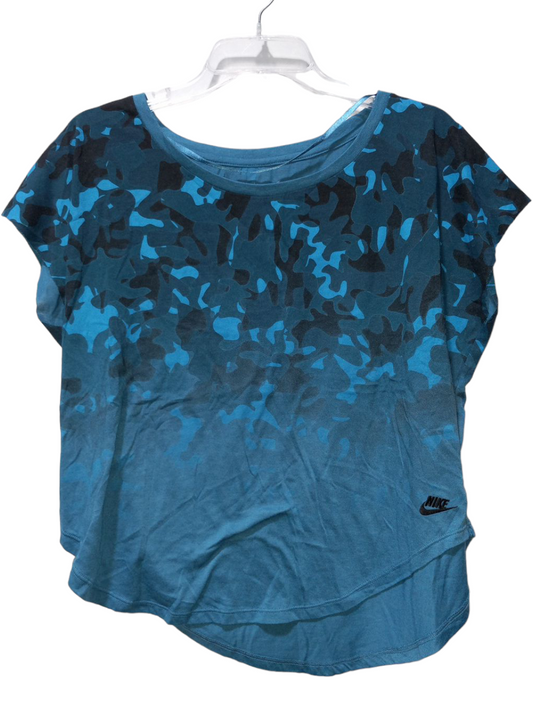 Blue Athletic Top Short Sleeve Nike Apparel, Size M