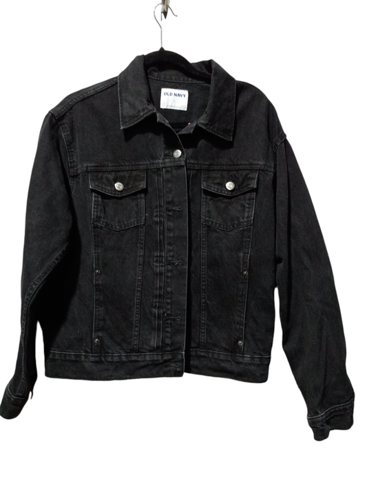 Jacket Denim By Old Navy In Black Denim, Size: L