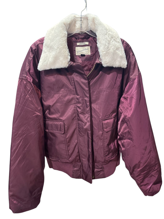 Jacket Puffer & Quilted By Universal Thread In Purple, Size: L