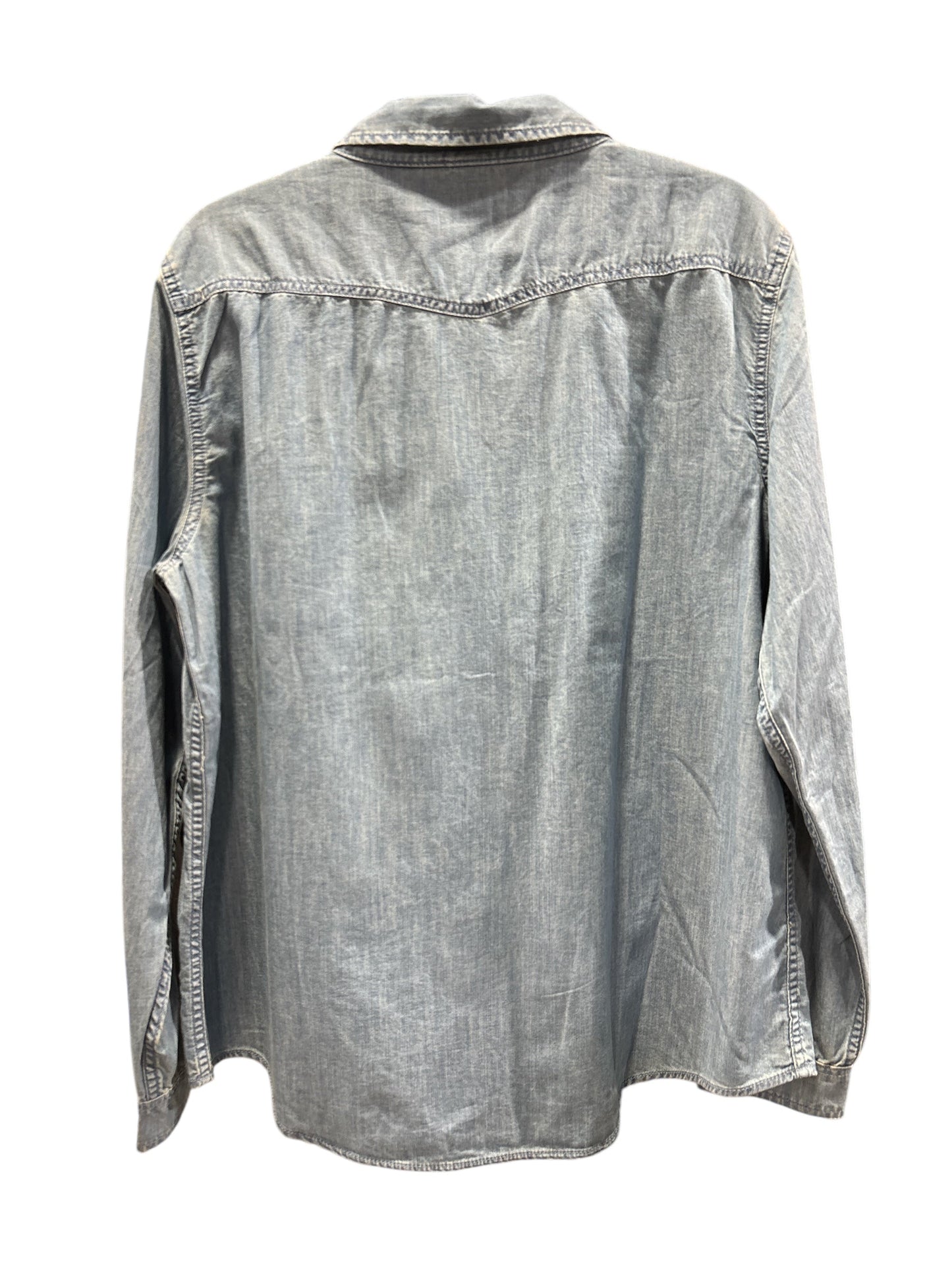 Jacket Shirt By Victorias Secret In Blue Denim, Size: Xl