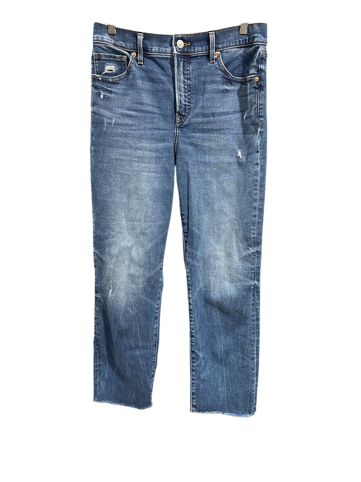 Jeans Straight By Express In Blue Denim, Size: 8