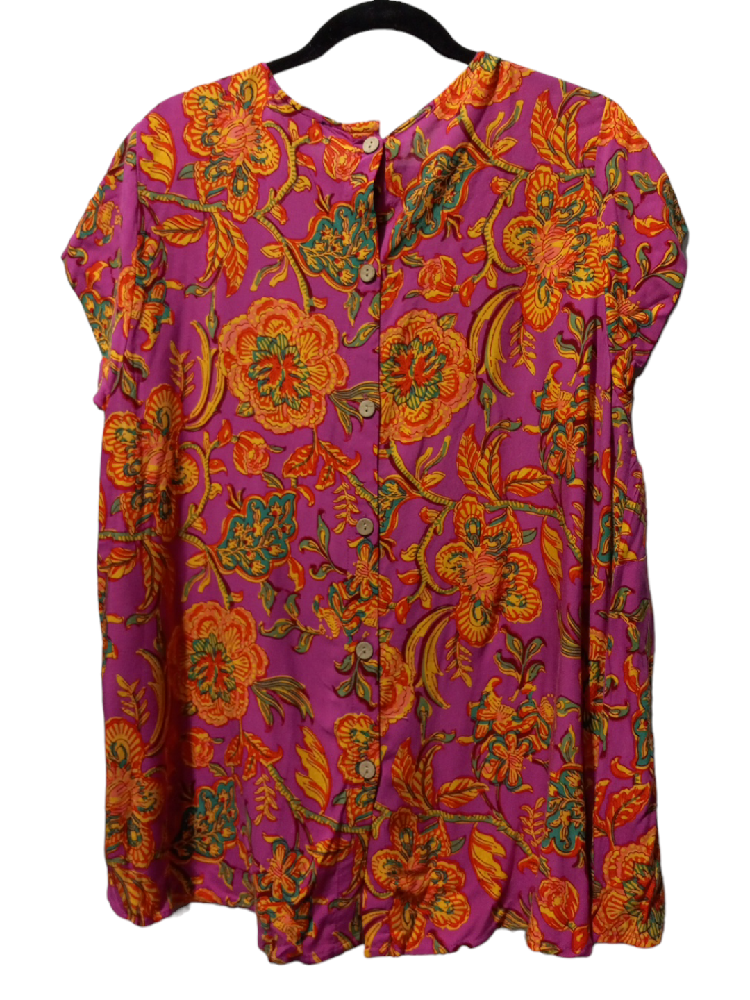 Multi-colored Blouse Short Sleeve Jones And Co, Size 1x