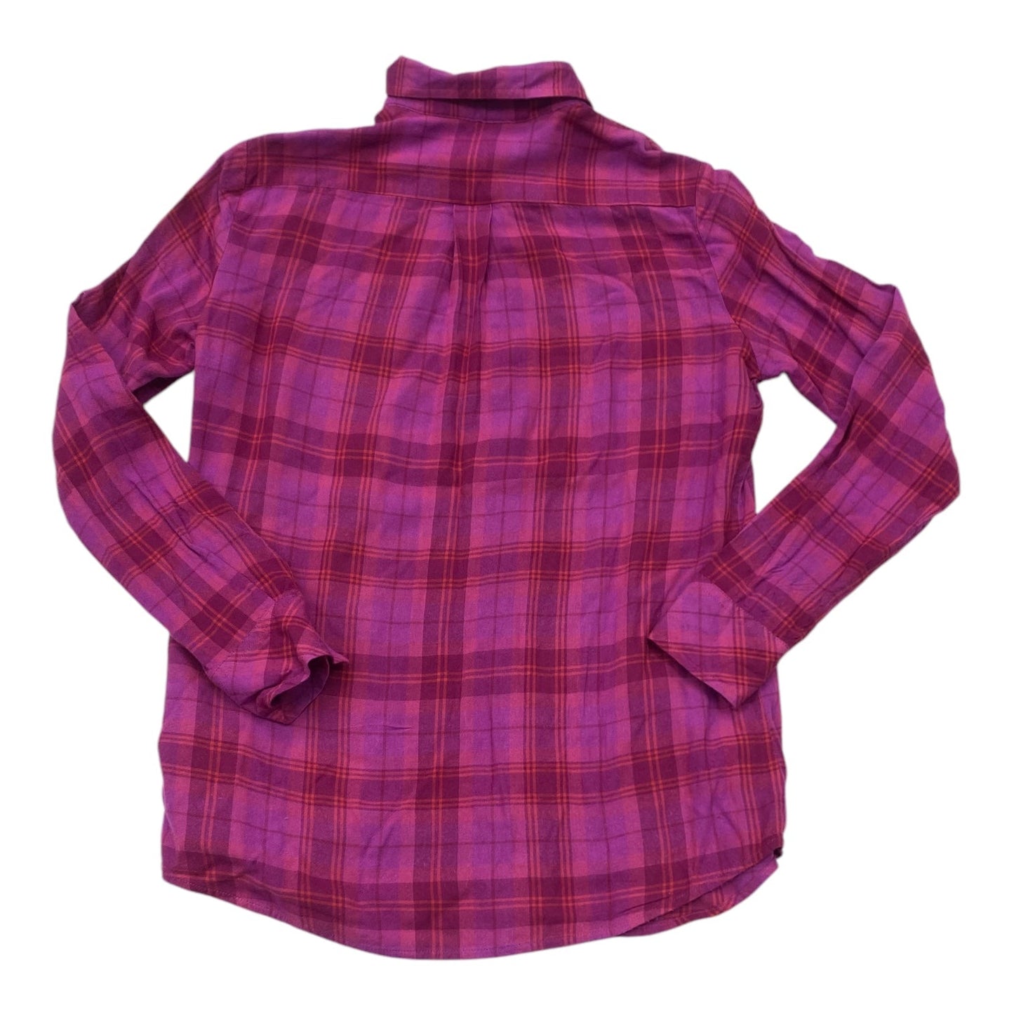 Top Long Sleeve By Banana Republic In Plaid Pattern, Size: Xs