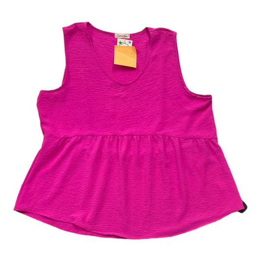 Pink Top Sleeveless Cotton Bleu, Size 1x