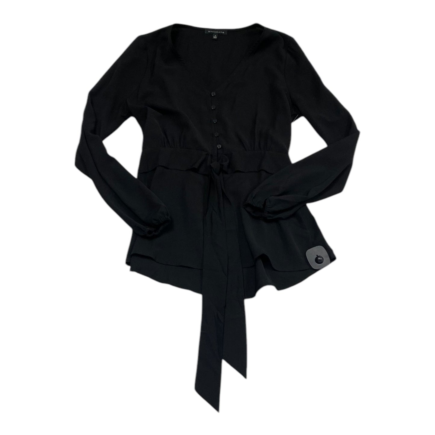 Top Long Sleeve By Staccato In Black, Size: S