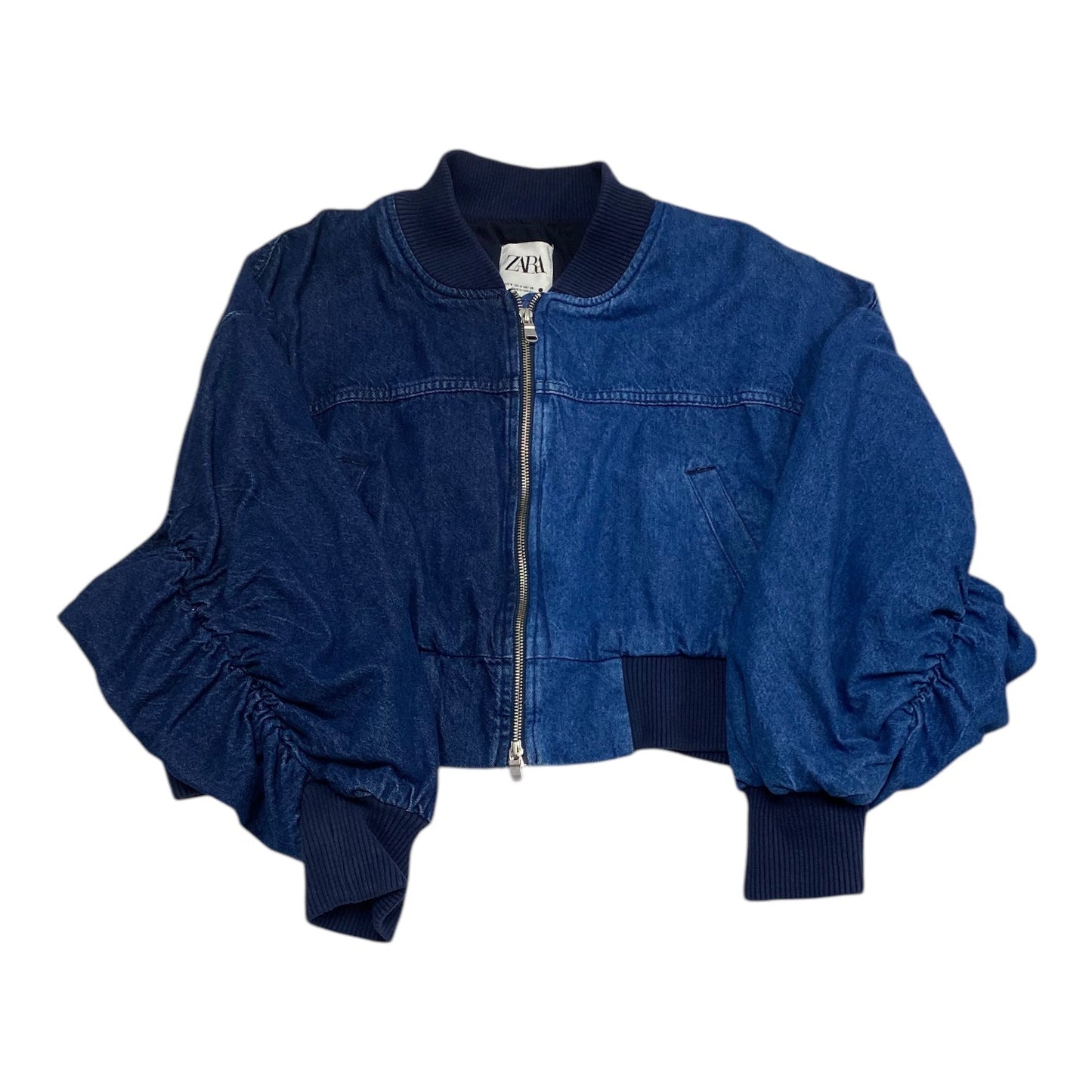 Jacket Denim By Zara In Blue, Size: S