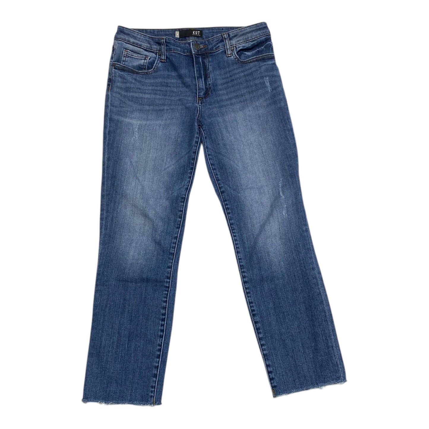 Jeans Boyfriend By Kut In Blue, Size: 4