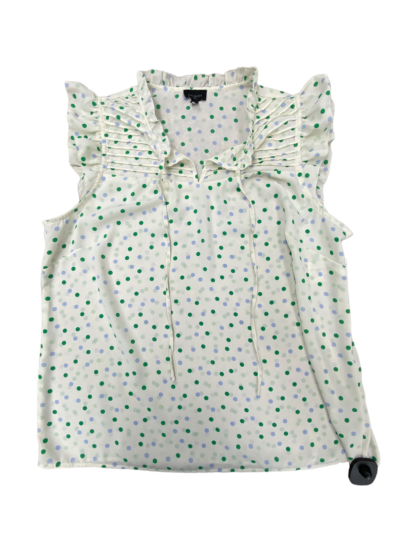 Polkadot Pattern Top Sleeveless Talbots, Size Petite L