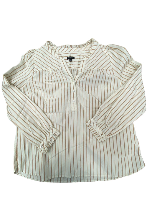 Striped Pattern Top Long Sleeve Talbots, Size Petite   Xl