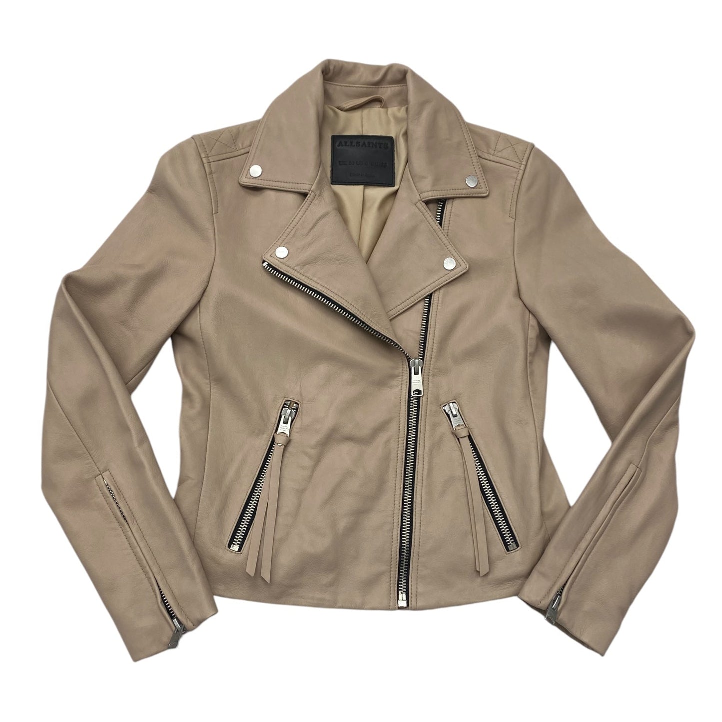 Jacket Designer By All Saints In Beige, Size: S