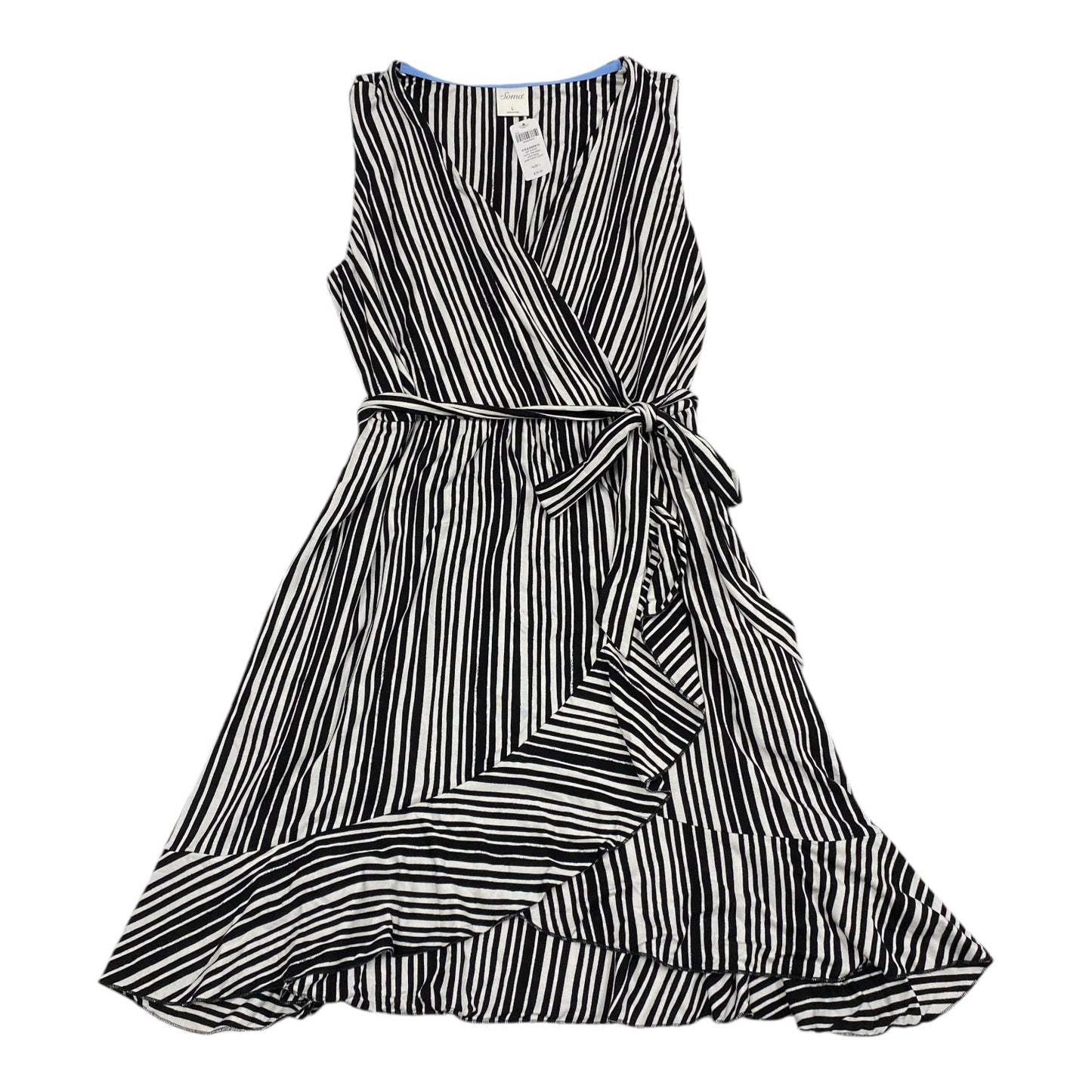 Dress Casual Maxi By Soma In Black & White, Size: L