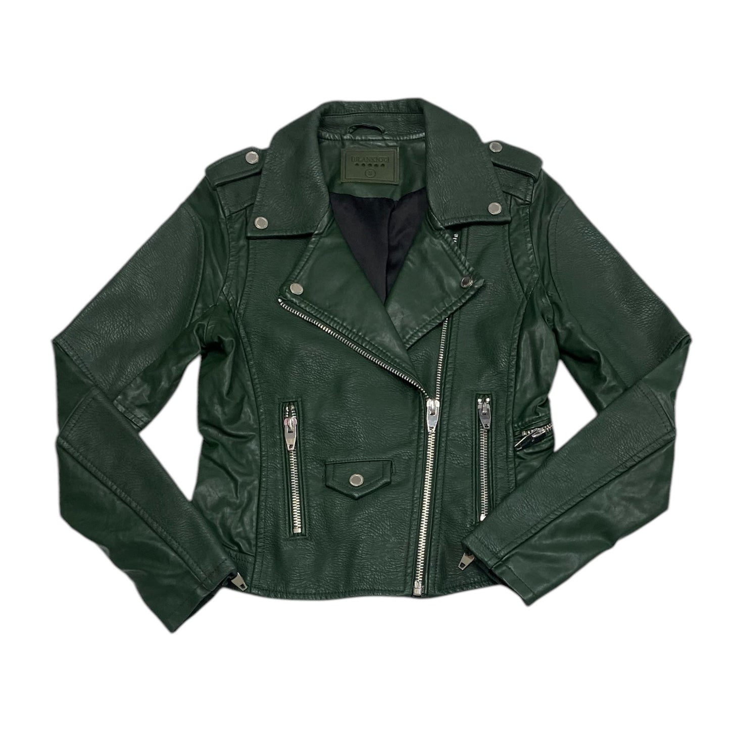 Jacket Moto Leather By Blanknyc In Green, Size: S