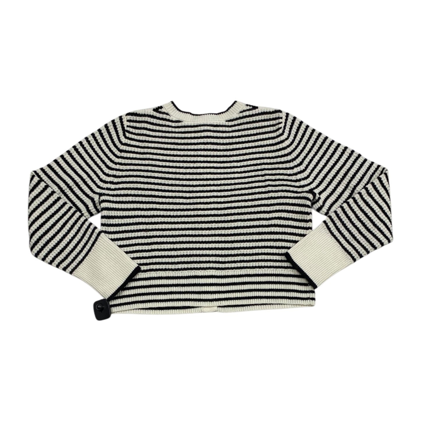 Sweater Cardigan By Madewell In Striped Pattern, Size: M