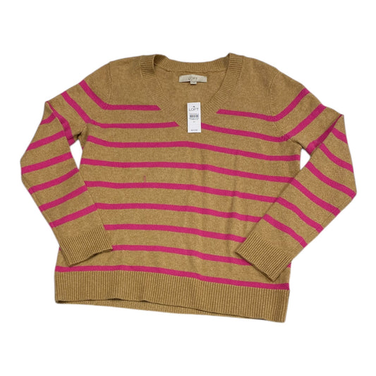 Sweater By Loft In Brown & Pink, Size: M