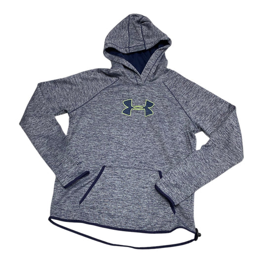 Athletic Sweatshirt Hoodie By Under Armour In Navy, Size: M