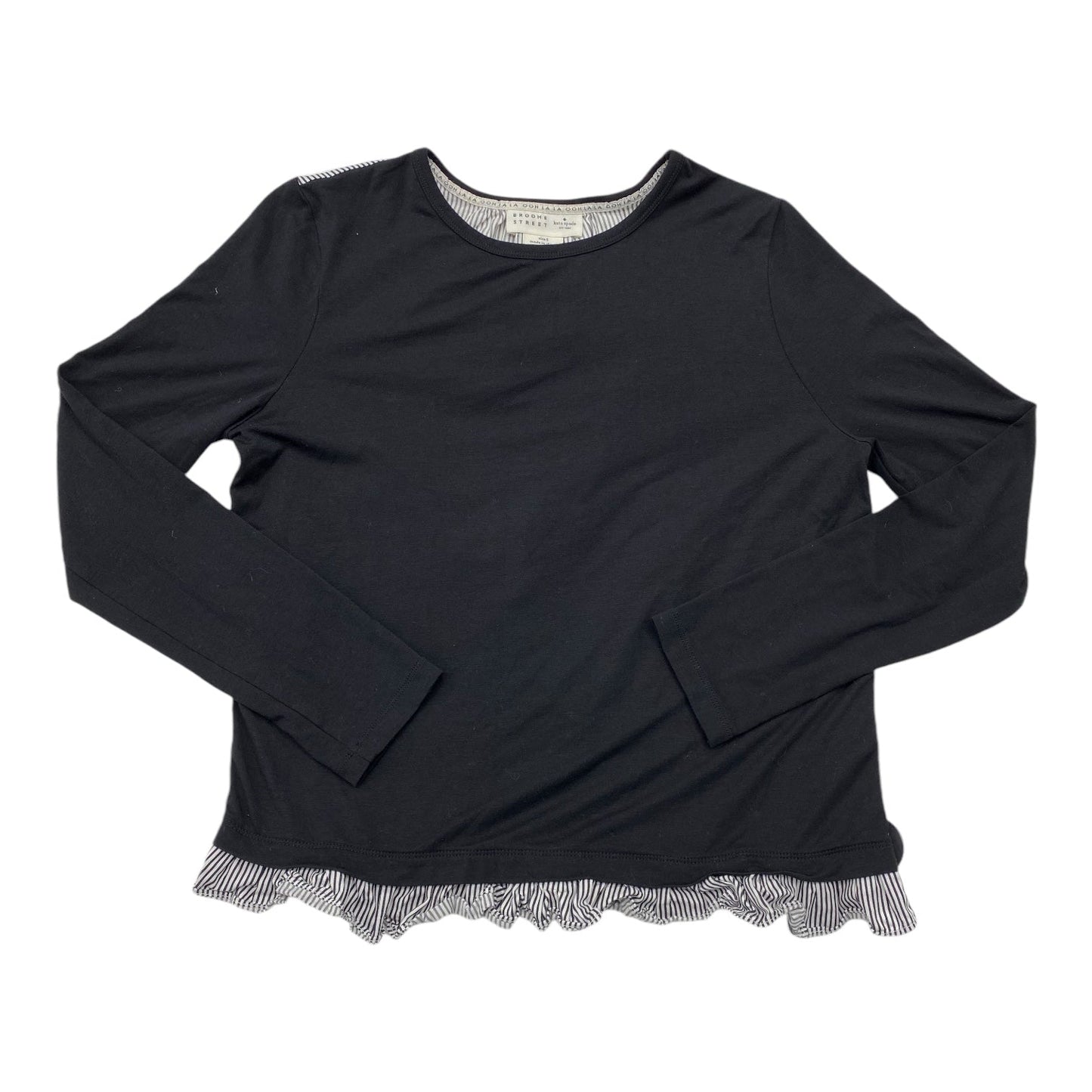 Top Long Sleeve Designer By Kate Spade In Black & White, Size: S