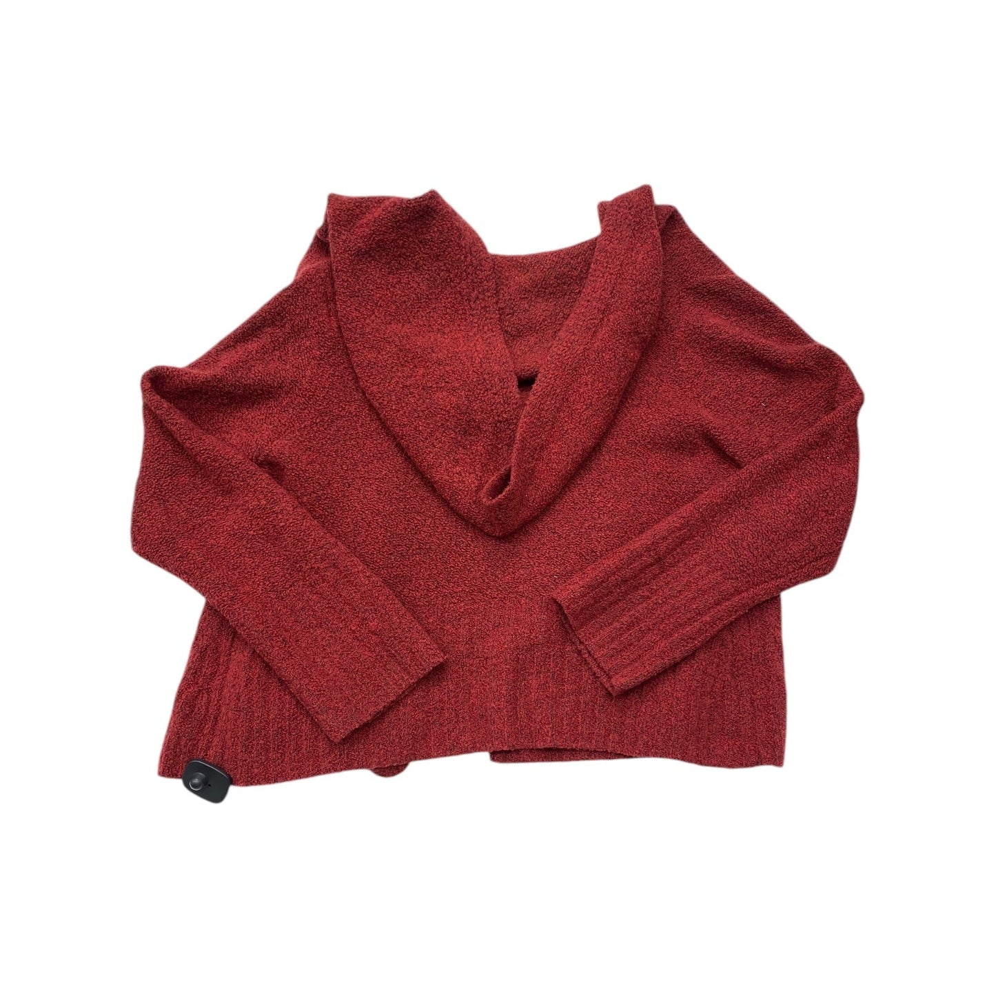 Sweater Cardigan Designer By Eileen Fisher In Red, Size: L