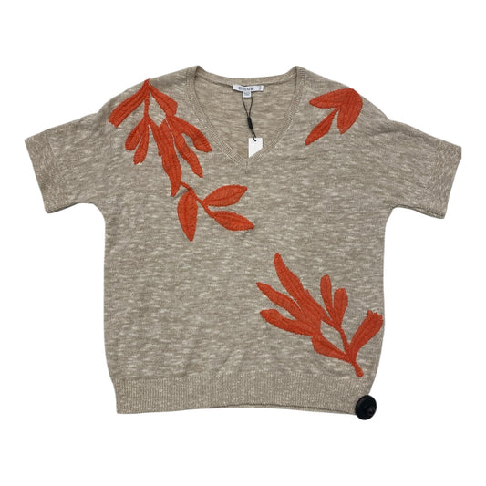 Top Short Sleeve By Chicos In Orange & Tan, Size: S