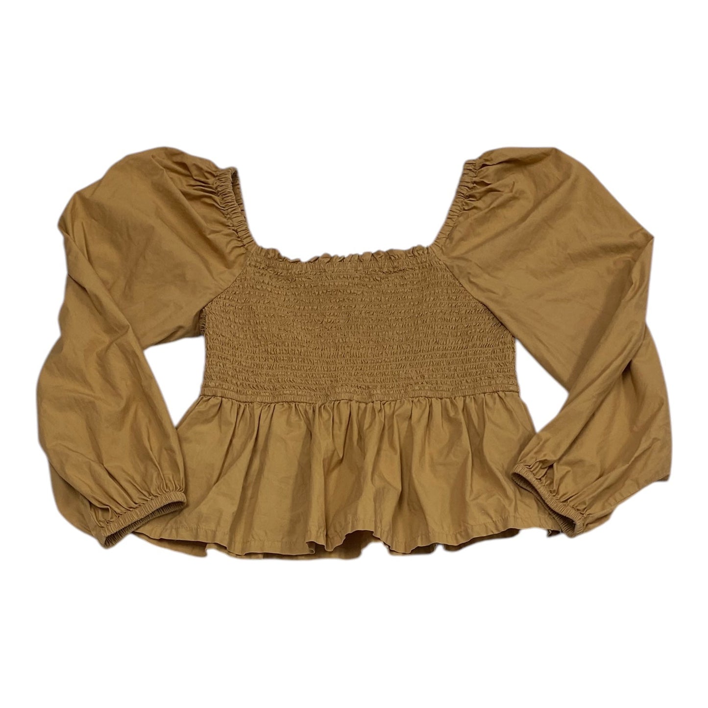 Top Long Sleeve By J. Crew In Tan, Size: M