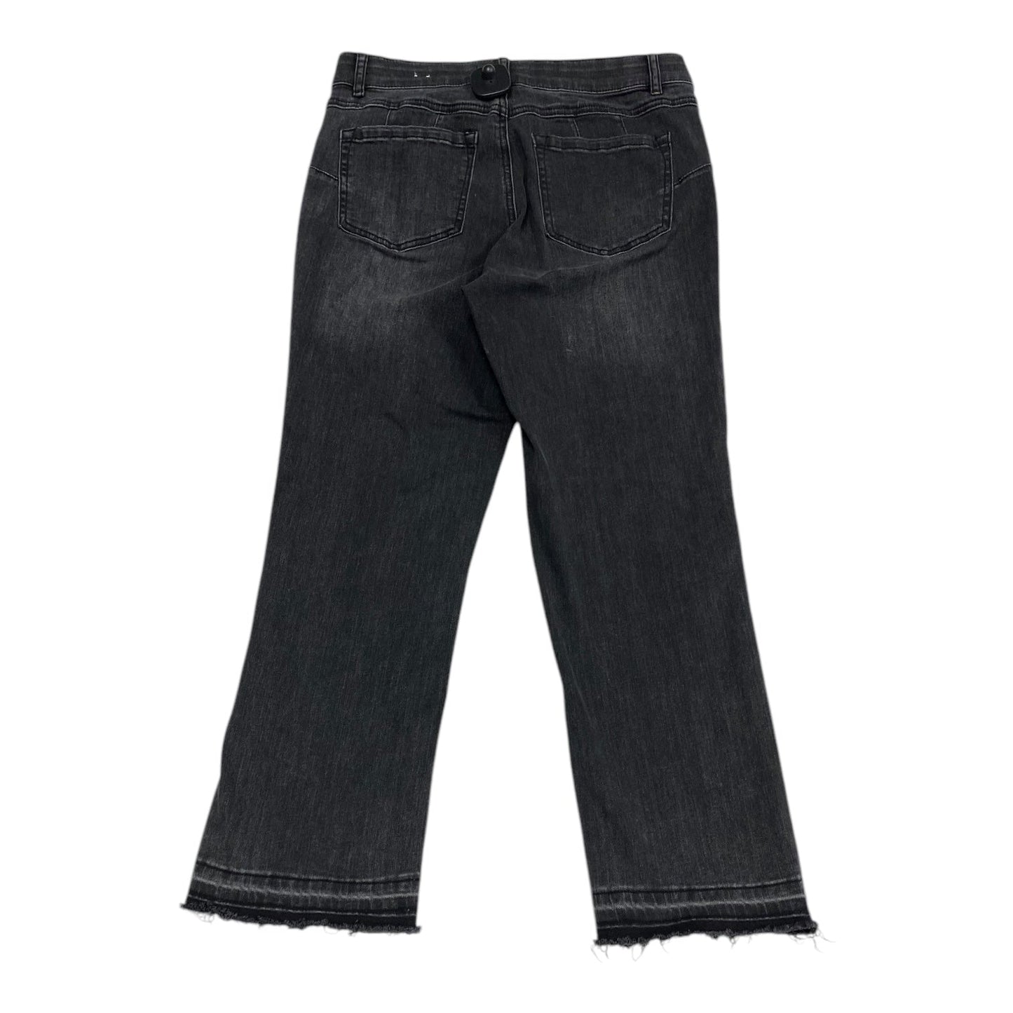 Jeans Straight By Tribal In Black Denim, Size: 6