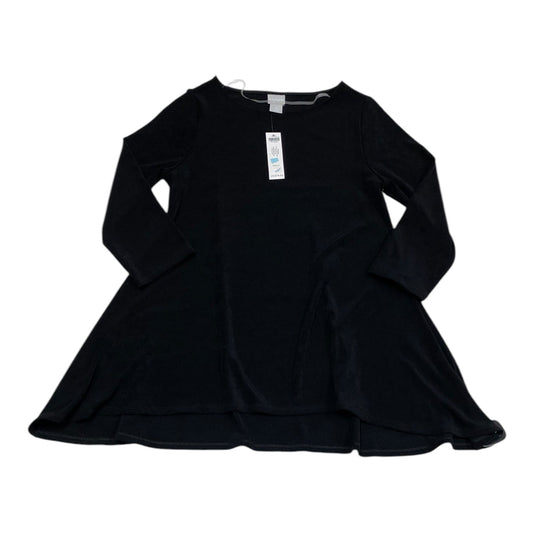 Top Long Sleeve By Chicos In Black, Size: S