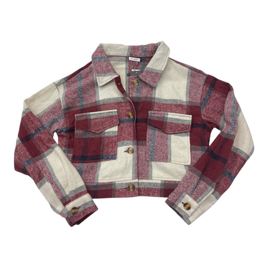 Jacket Shirt By Cmc In Plaid Pattern, Size: S