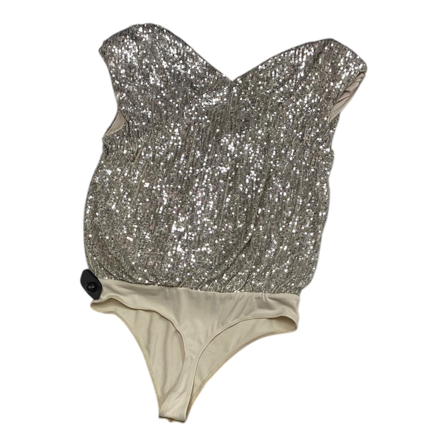 Bodysuit By Express In Silver, Size: S