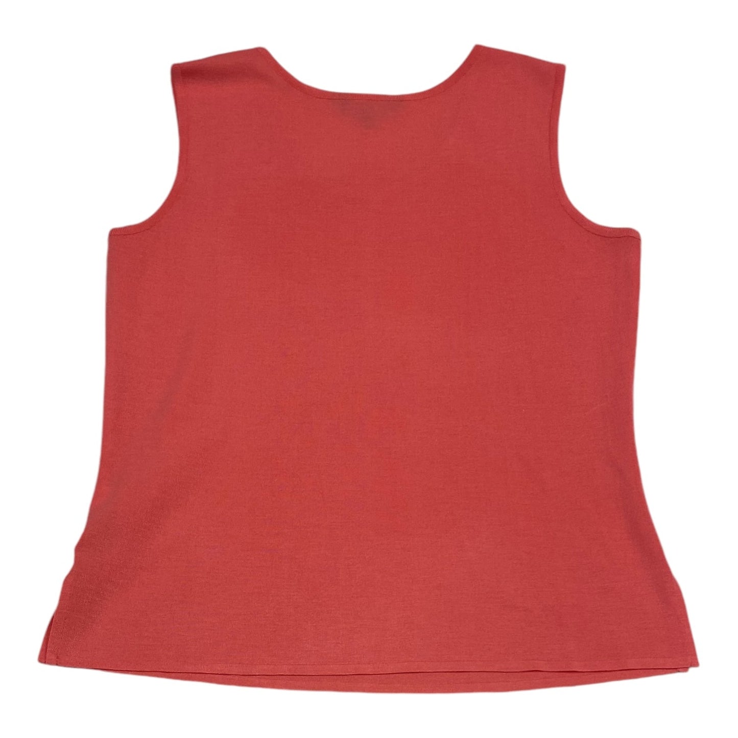 Top Sleeveless Designer By Ming Wang In Coral, Size: L