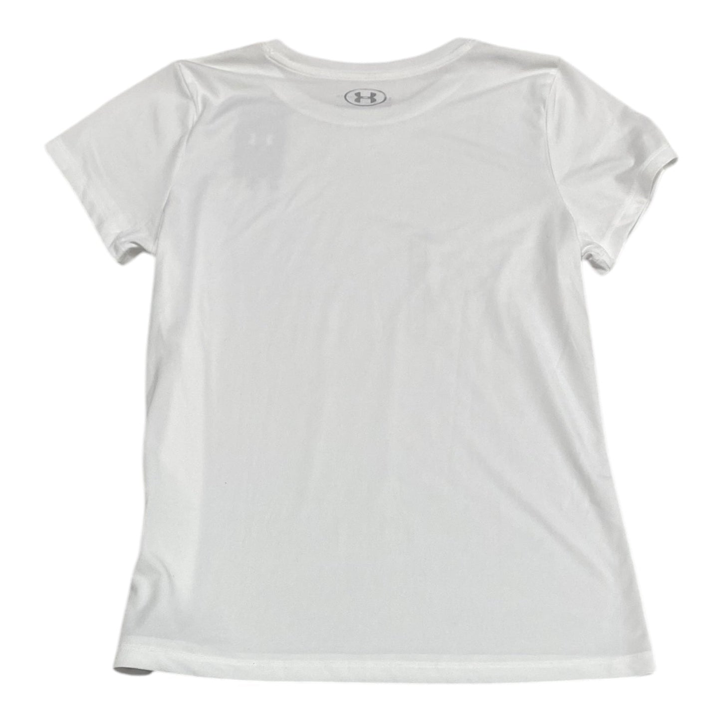 Athletic Top Short Sleeve By Under Armour In White, Size: L