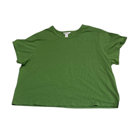 Athletic Top Short Sleeve By Athleta In Green, Size: 2x