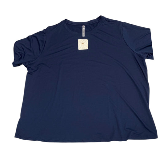 Athletic Top Short Sleeve By Fabletics In Navy, Size: 2x