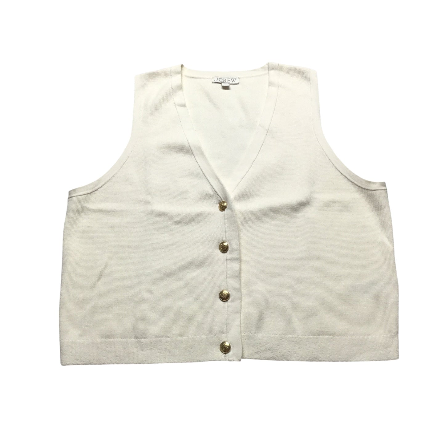 Vest Sweater By J. Crew In Ivory, Size: 1x