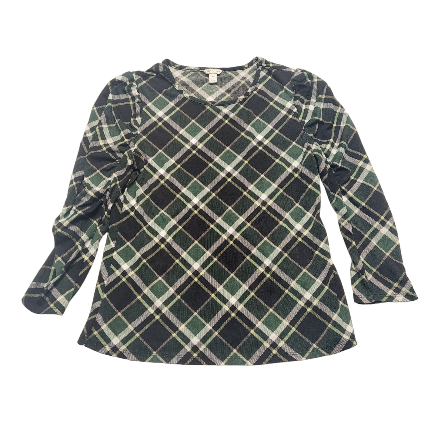 Plaid Top Long Sleeve Cato, Size Xs