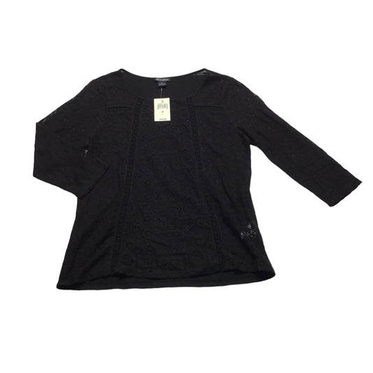 Black Top Long Sleeve Lucky Brand, Size M