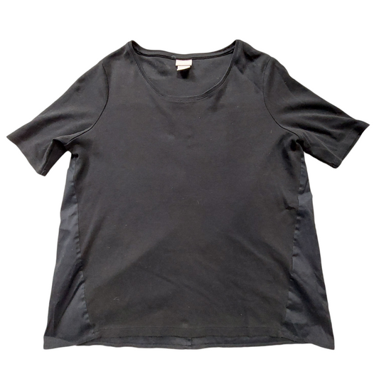 Black Top Short Sleeve Basic Chicos, Size S