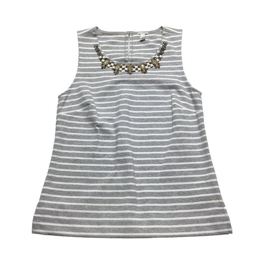 Grey & White Top Sleeveless J. Crew, Size Xs