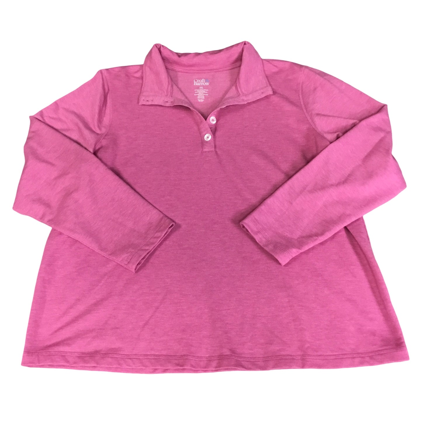 Top Long Sleeve By Croft And Barrow In Pink, Size: 2x