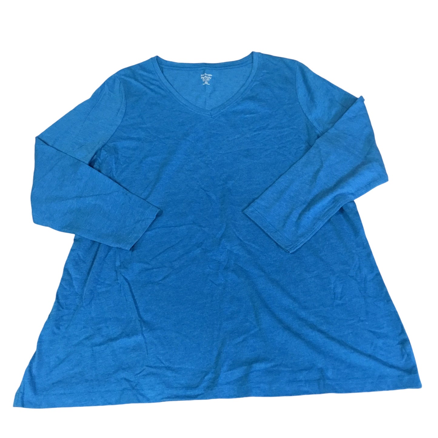 Top Long Sleeve By Kim Rogers In Blue, Size: 2x