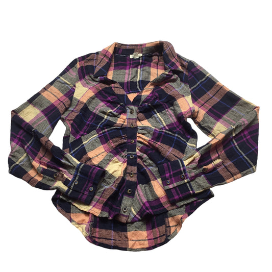 Top Long Sleeve By Pilcro In Plaid Pattern, Size: Xs