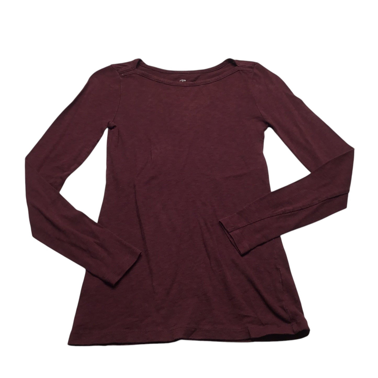 Top Long Sleeve Basic By J. Crew In Red, Size: Xxs