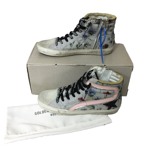 Shoes Luxury Designer By Golden Goose In Floral Print, Size: 38