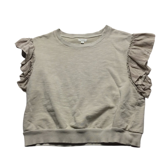 Top Short Sleeve By Pilcro In Tan, Size: M