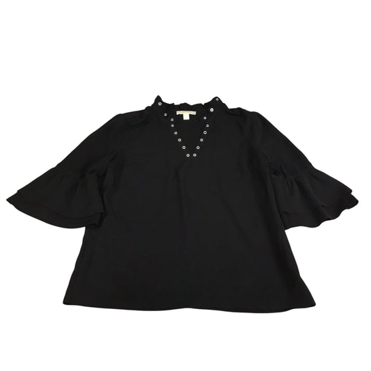 Top Long Sleeve By Michael By Michael Kors In Black, Size: L